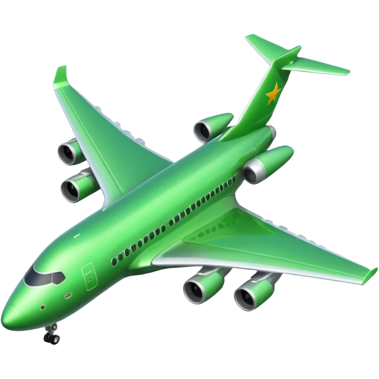 bright green jumbo jet emoji