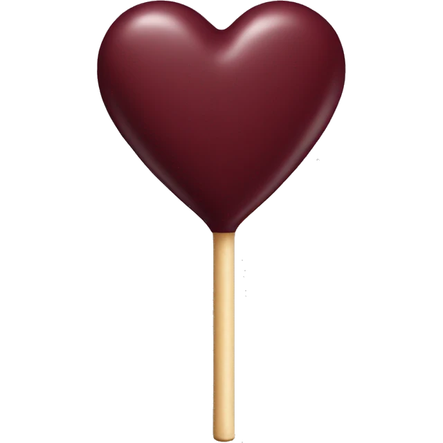 Burgundy heart lollipop emoji