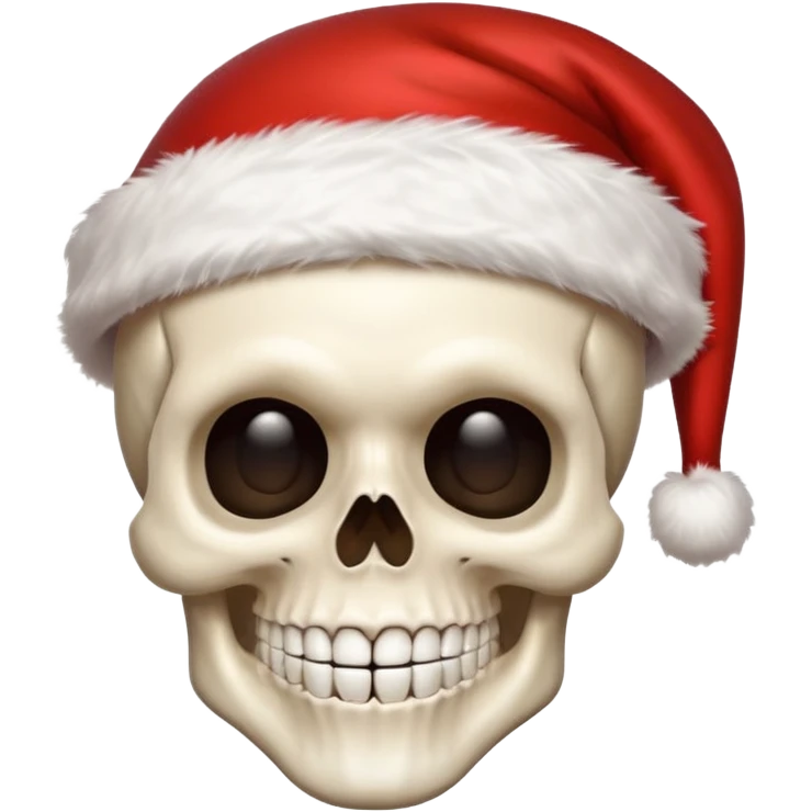 Skull with a santa hat emoji