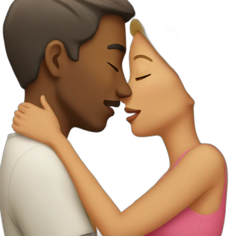 couple kissing emoji