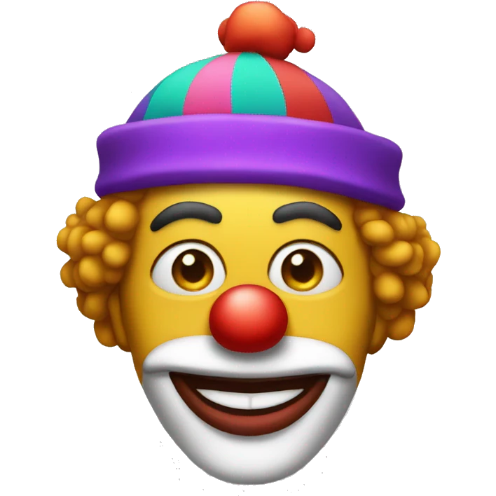 Clown with a beanie emoji