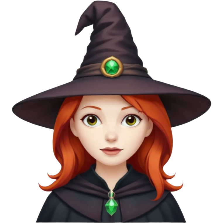 Red hair witch emoji