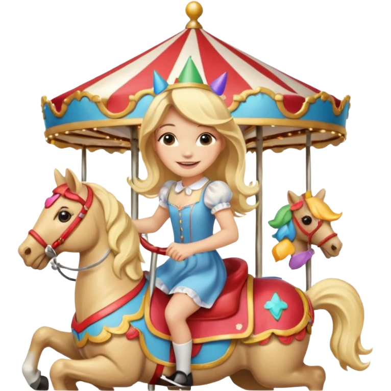 girl spinning inside of a carousel emoji