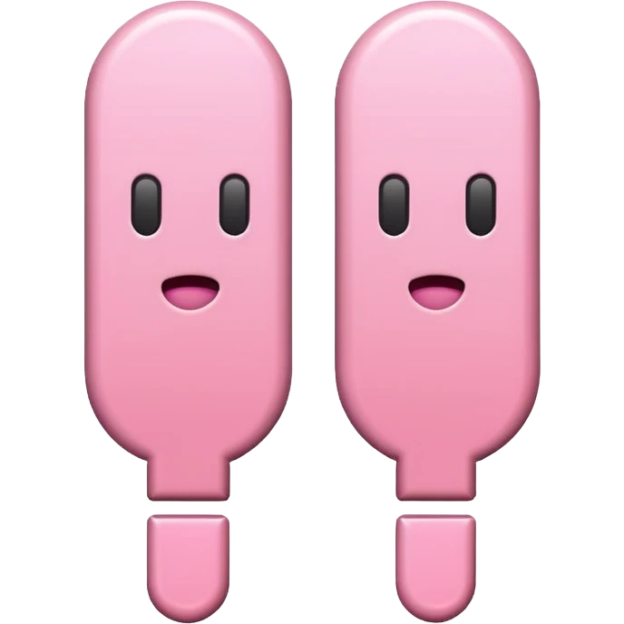two pastel pink exclamation marks emoji