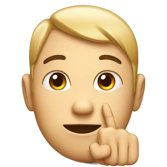 Index and middle finger on forehead emoji