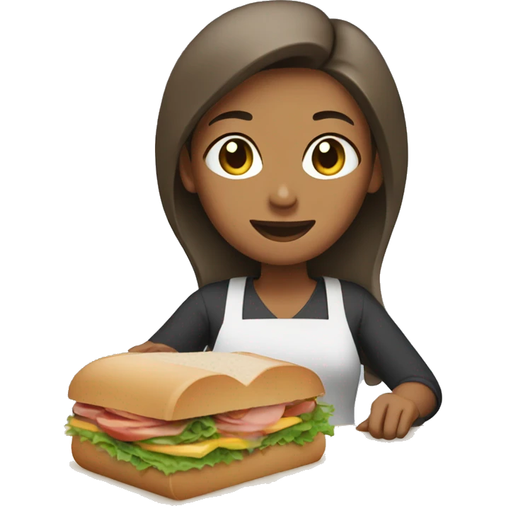 Woman making sandwich emoji