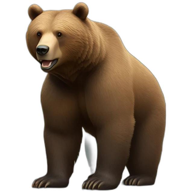 brown bear with urban flow emoji