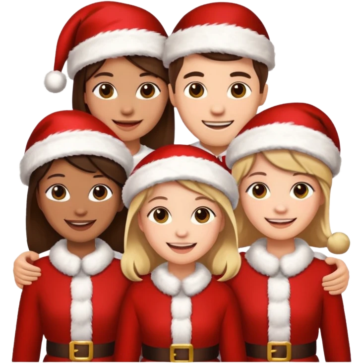 Family in   Christmas dressing emoji