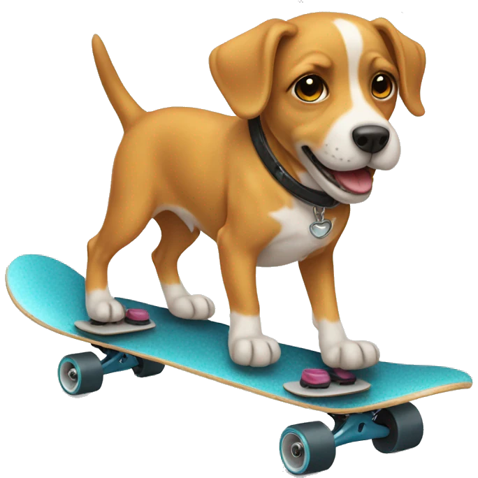 Dog on a skateboard emoji