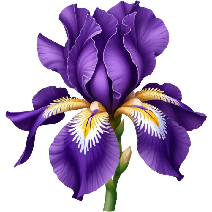 single iris flower emoji