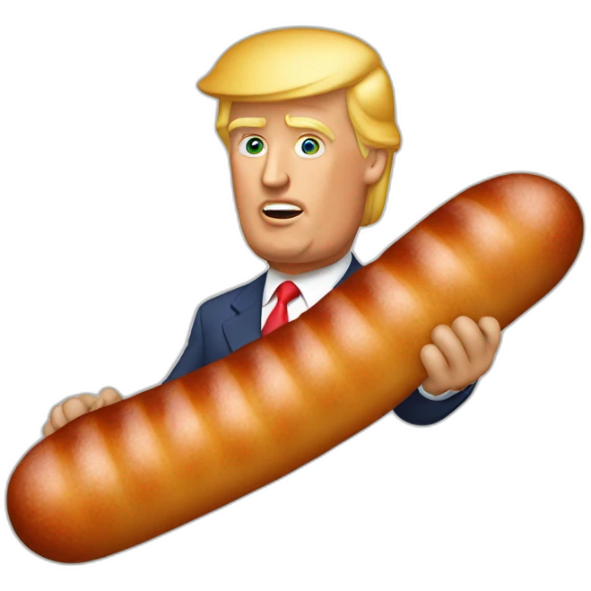 trump-holding-his-sausage emoji