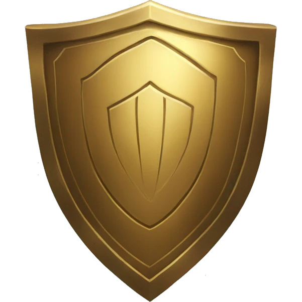 a golden shield  emoji