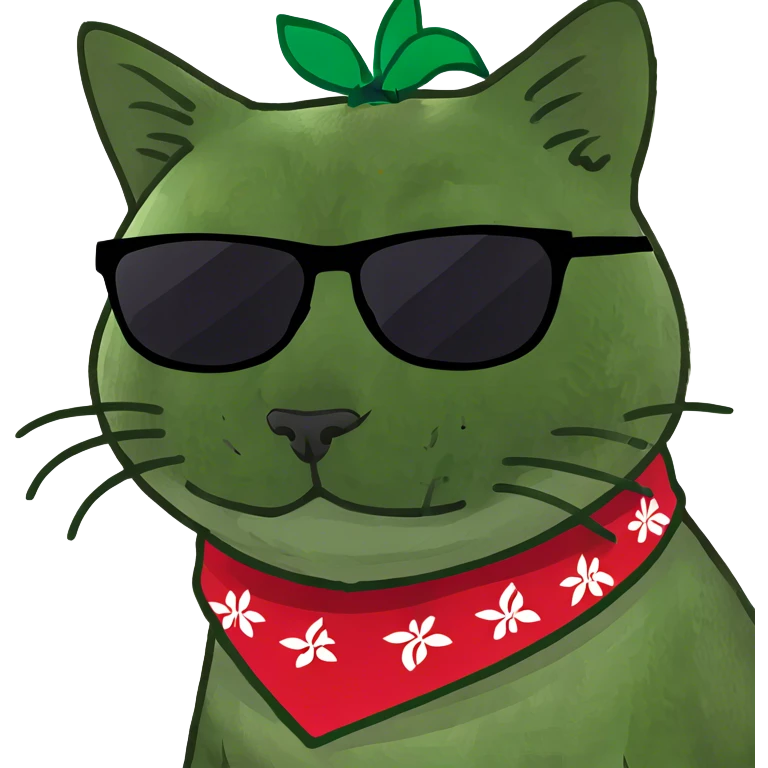 Cat with sunglasses emoji