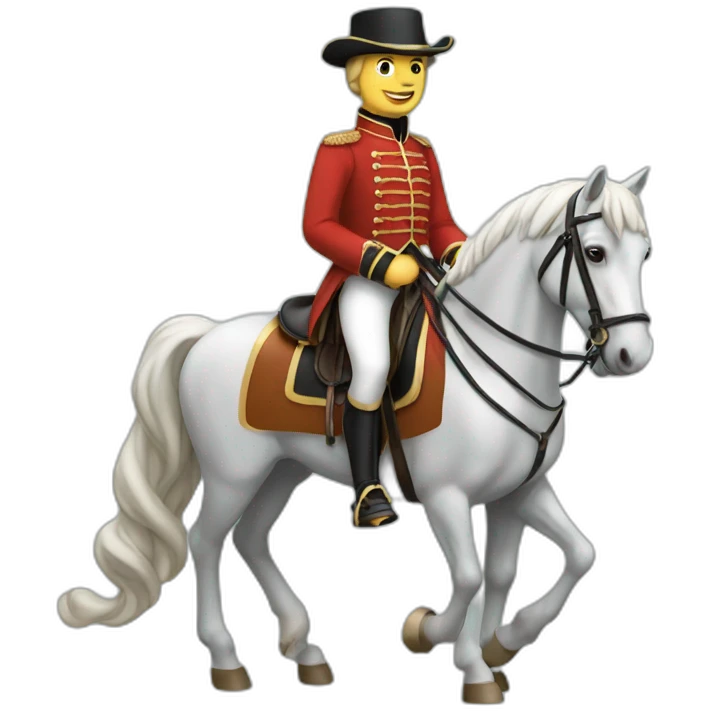 Anglais sur un cheval emoji