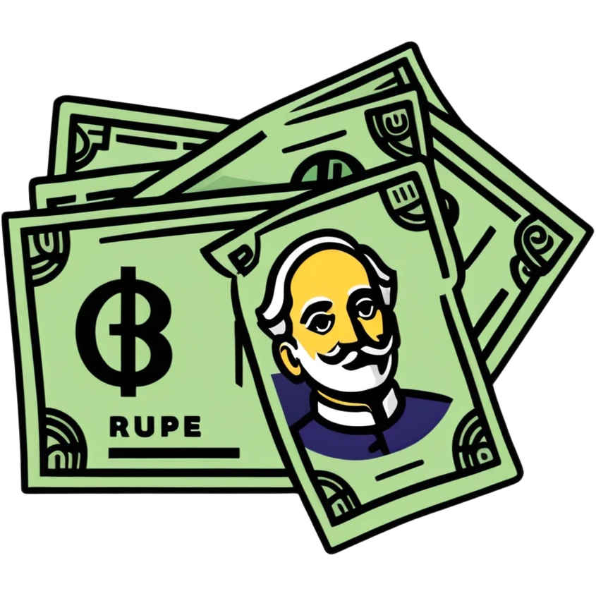 bundle of rupee currency emoji