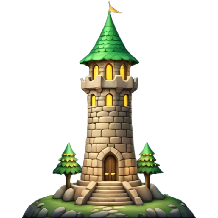 Elf Tower night emoji
