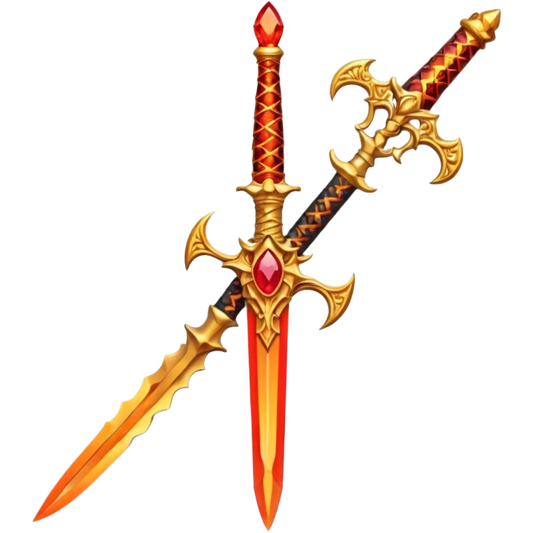 Beautiful royal looking but fiery dagger emoji