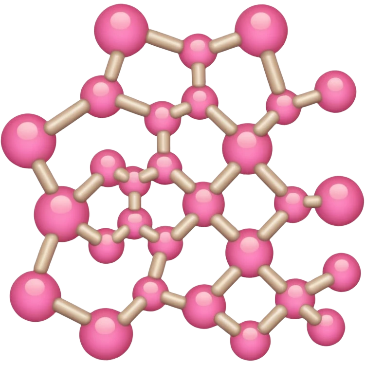 Молекулы красивые розово бежевые emoji