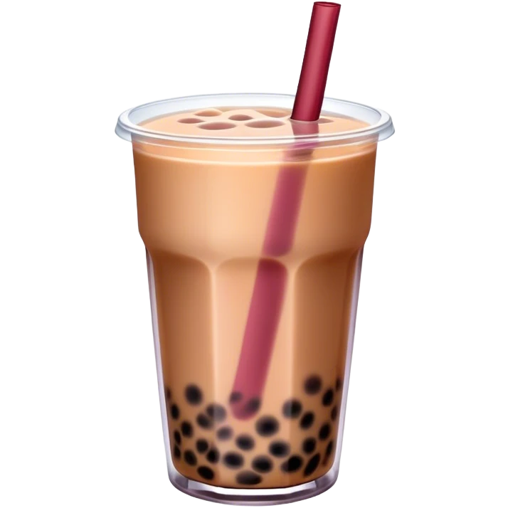 Bubble tea burgundy color  emoji