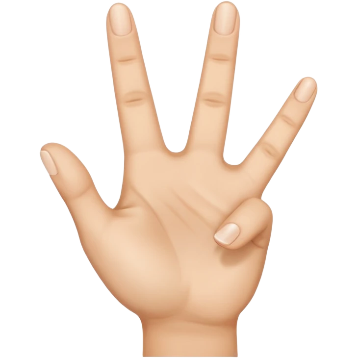3 fingers emote one hand emoji