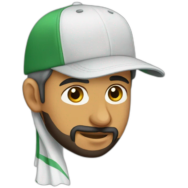 Arabe con gorra de nike emoji