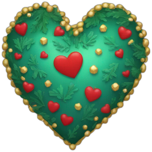 christmas heart emoji