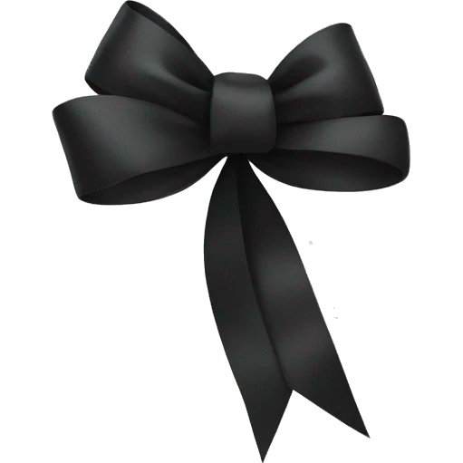 black bow ribbon emoji