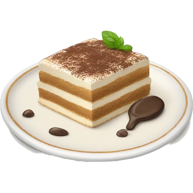 a plate of tiramisu emoji