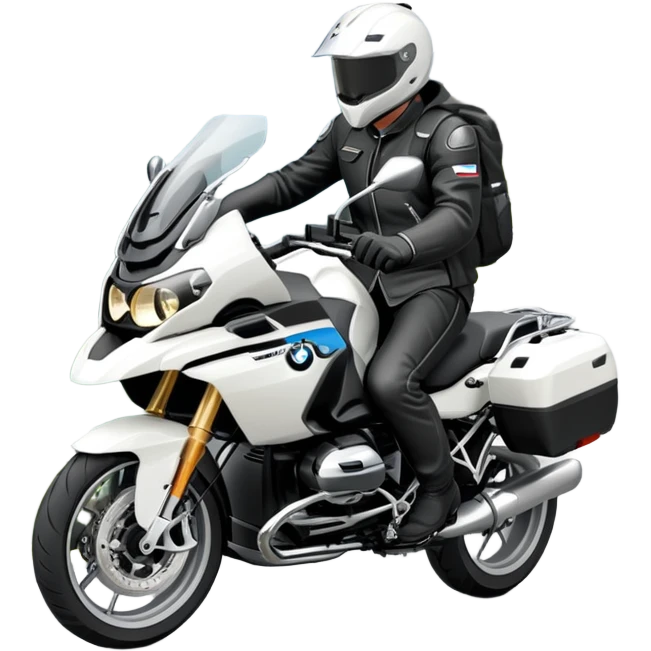 BMW RT1200 touring motorcycle with rider on winding mountain road emoji
