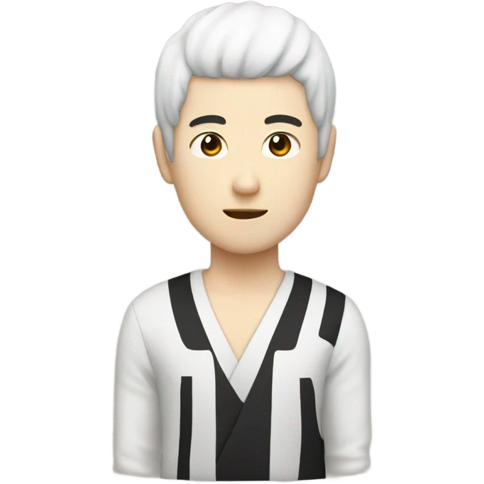 man from japan, white skin, black hair emoji