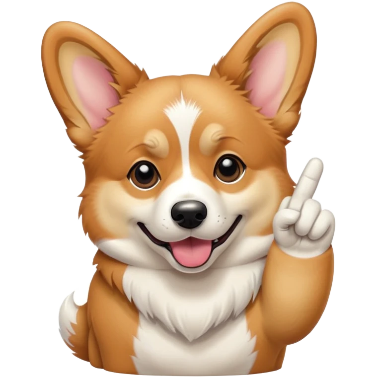Corgi middle finger emoji