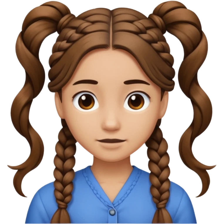 just hair braided hair tail emoji