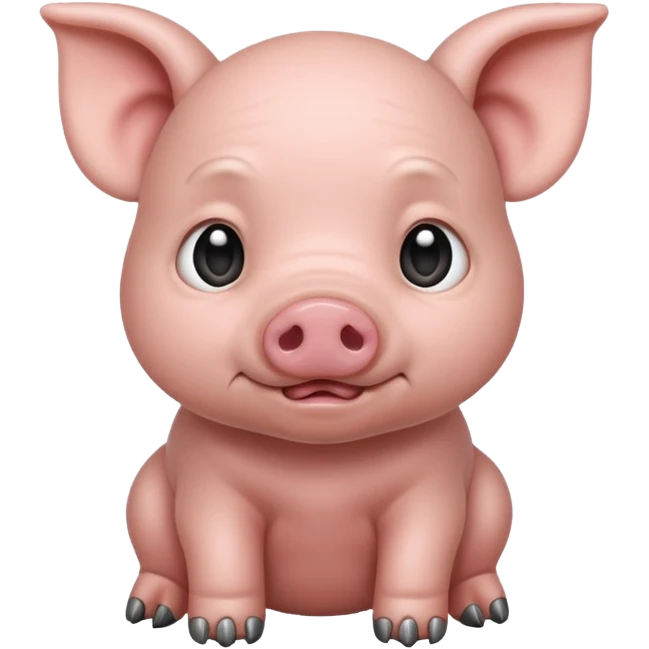 gray baby pig emoji