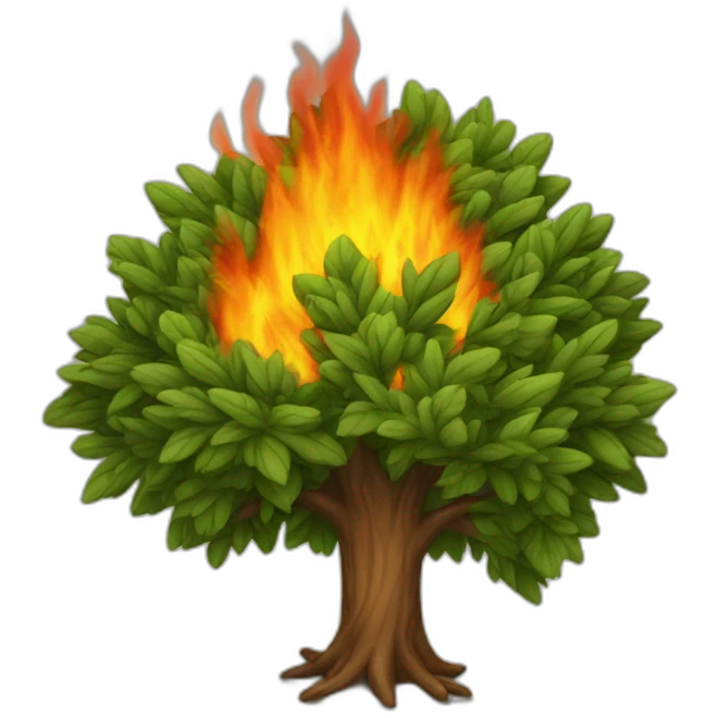 burning bush emoji