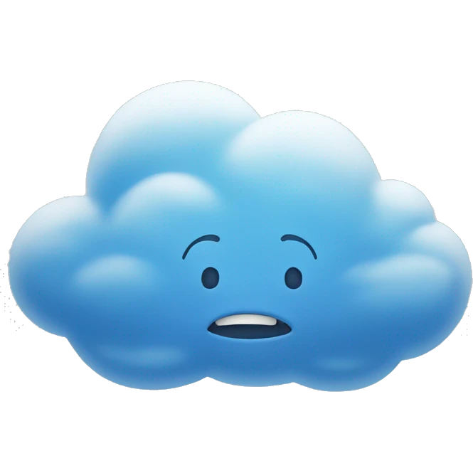 blue cloud emoji