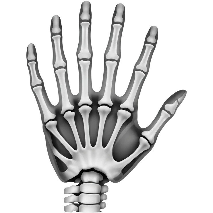 x-ray radiograph of a hand emoji