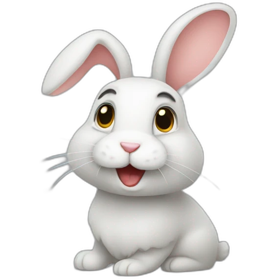 Un lapin emoji