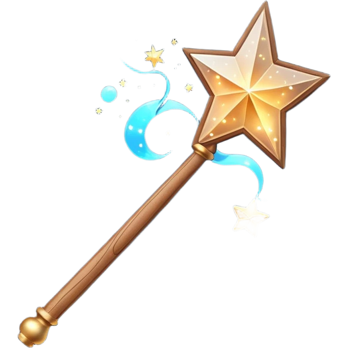 3d Magic wand with sparkle emoji