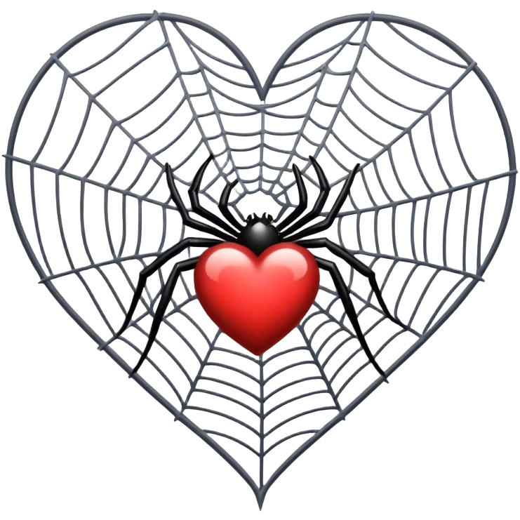 Spiderweb heart  emoji