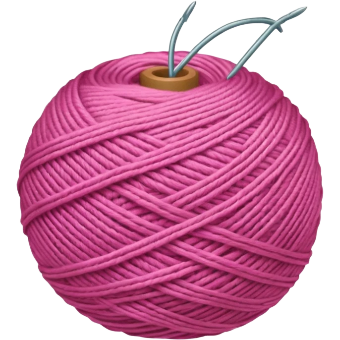 ball of knitting thread pink material emoji