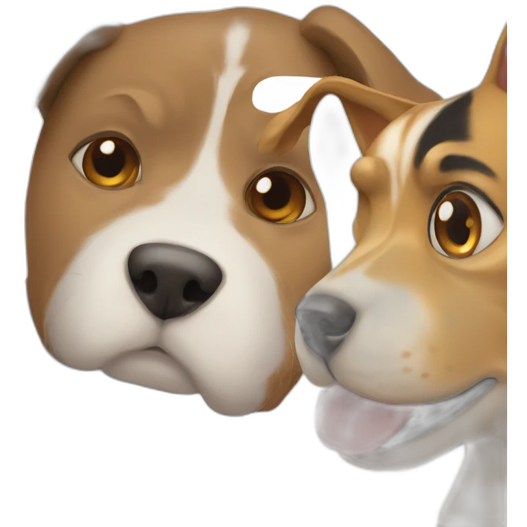 Un chien et un chat emoji