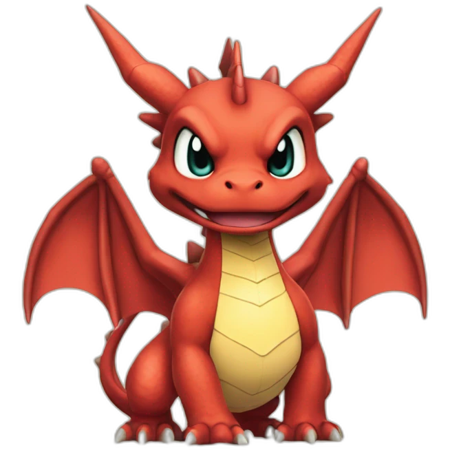 huge red Dragon Pokemon Mega evolution emoji