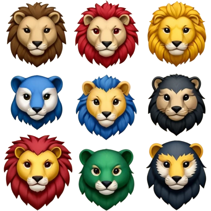Make emoji of the Howarts house logos. emoji