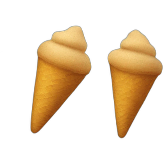 Two Raw brown sugar shaped like cones emoji