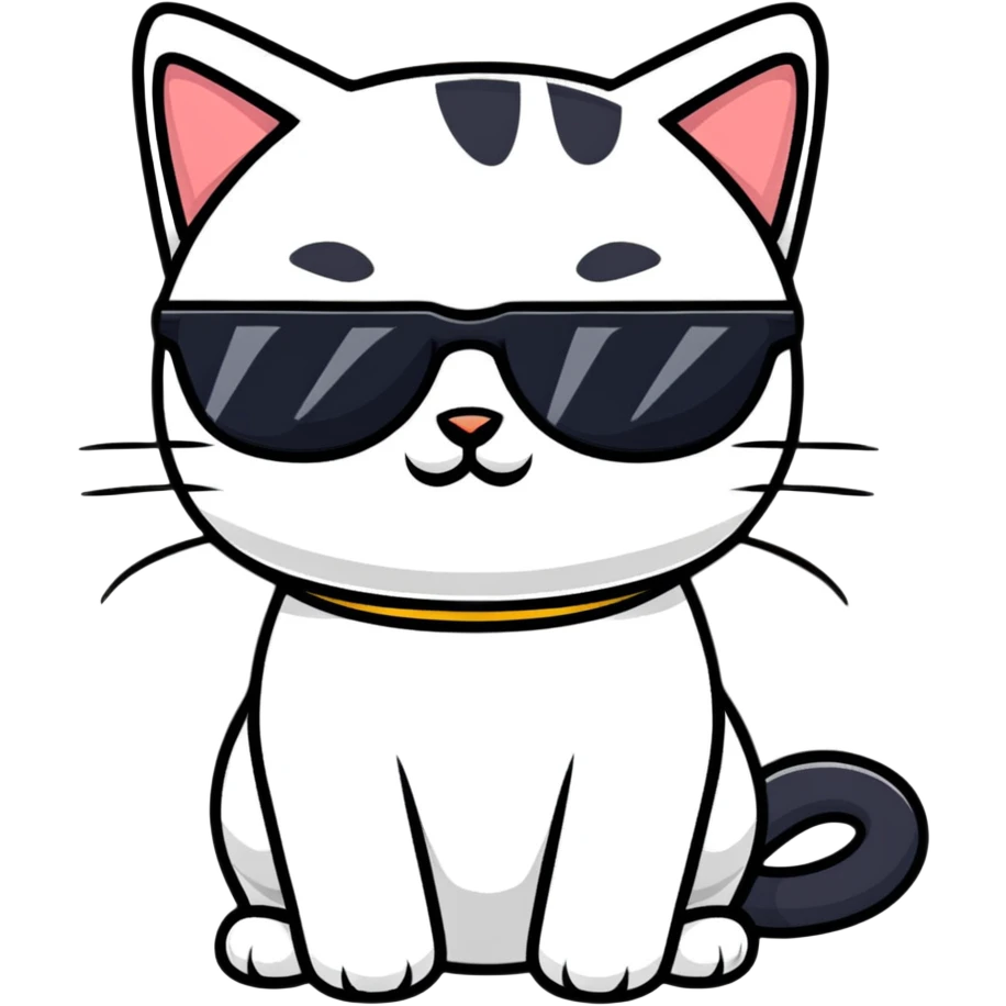 Cat with sunglasses emoji