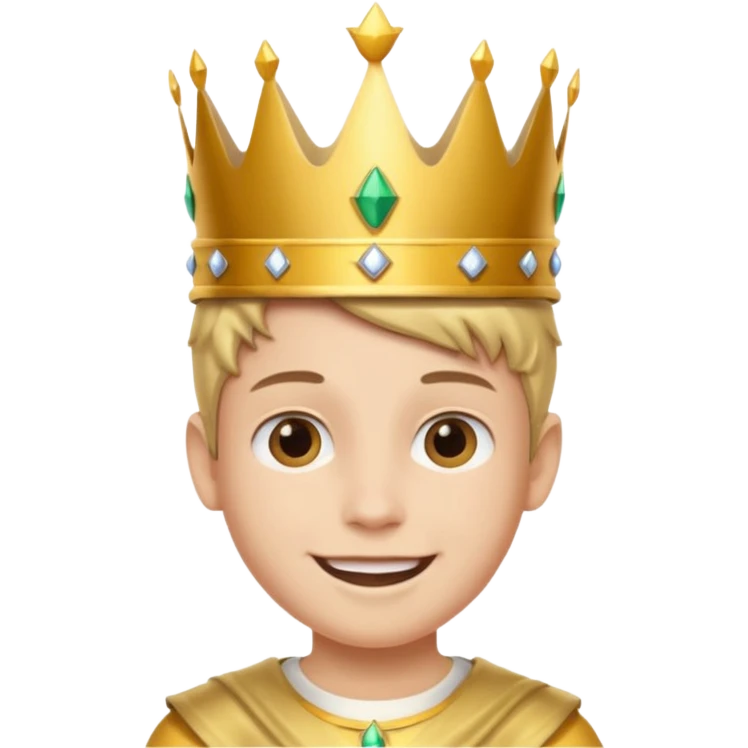 boy wearing a crown emoji