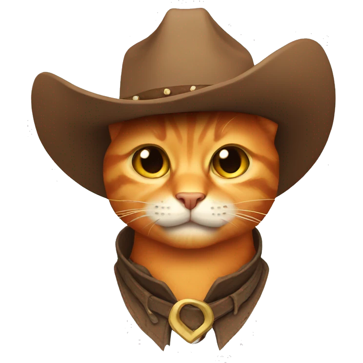 Cowboy orange cat emoji