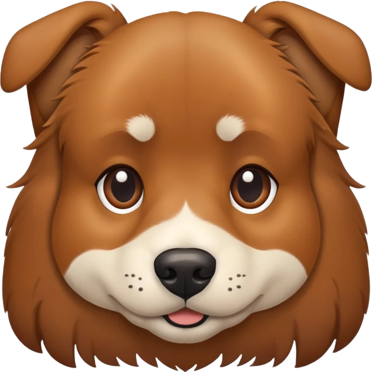 brown dog portrait on background emoji