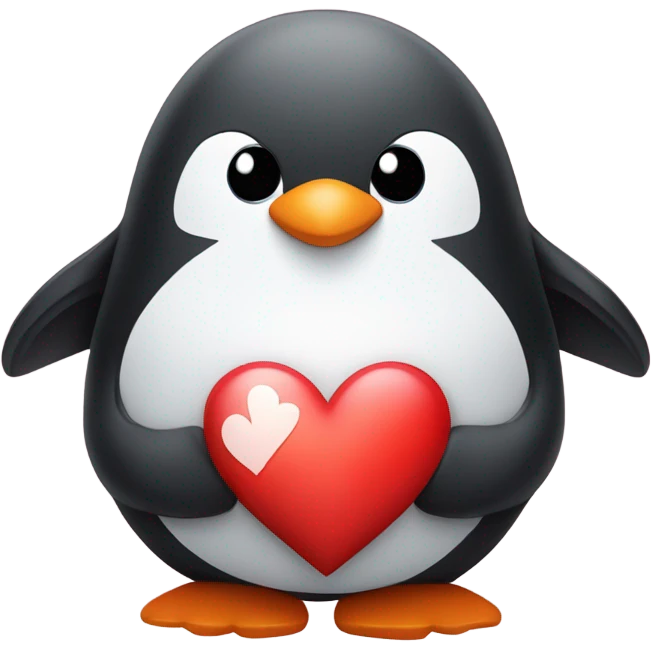 Penguin with heart  emoji