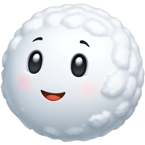 Rolling snowball emoji